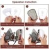 Bayleef Half Face Chemical Facepiece Reusable Half Face Respirator Anti Industrial Construction Dust Gas Mask