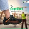ZAIN Low Ankle Safety Shoes | BIS Approved, Breathable Upper | Excellent Grip, Comfortable, Anti-Skid, Sporty Design, Composite Toe | Orange & Black | Vent |