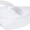 Safety Glasses with Clear White Type Anti Fog Scratch Resistant Wrap-Around Lenses and No-Slip Grips, UV Protection. Adjustable, White Frames- Pack of 5