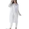 RainTop Poncho Hooded Coat One Size Suit for Men and Women with Adjustable Hood, Polyester Standard Length Unisex Lightweight Long Coat and Reusable& Packable,AZ30 White Free Size