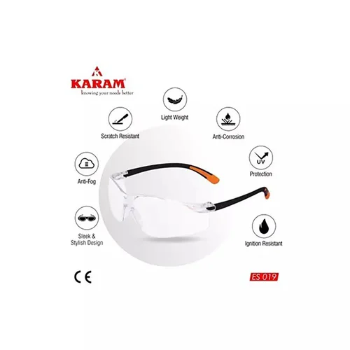 Karam Executive Choice Spectacles, ES019(CLEAR/ANTIFOG) |