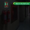 35 Hi-Ranger Glow In the Dark Fire Extinguisher Fire Equipment Self Adhesive Vinyl Sticker Sign for Walls and Doors (200 x 200 mm)
