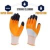 Safety Nitrile Coated I Anti-Cut Gloves for Industrial, Mechanical, Agricultural, Gardening and Multi-puropse Uses (Pack of 5 Pairs), Tiger Print (Double Coated)