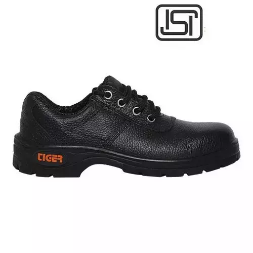 Mallcom Tiger Steel Toe Safety Shoes Low Ankle PU Black Size UK 9, Lorex S1BG