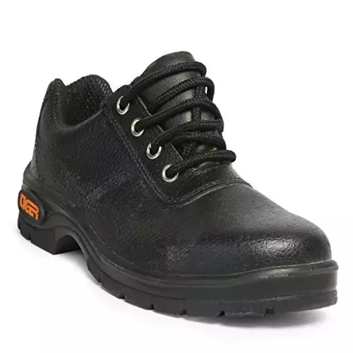 Mallcom Tiger Steel Toe Safety Shoes Low Ankle PU Black Size UK 9, Lorex S1BG