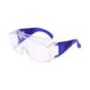 Karam ES007 Clear: 3-1.2 Lens Scale Polycarbonate Hard-Coated Safety Goggle Blue