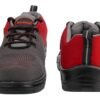 Karam Flytex FS213 Safety Shoes for Men | Sporty Design, Lightweight with Single Density | Antistatic, Antislip, Oil & Heat Resistant with Fiber Toe | Grey & Red