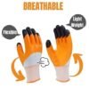39 Safety Nitrile Coated I Anti-Cut Gloves for Industrial, Mechanical, Agricultural, Gardening and Multi-puropse Uses (Pack of 5 Pairs), Tiger Print (Double Coated)