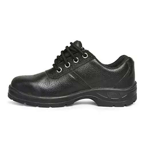 Mallcom Tiger Steel Toe Safety Shoes Low Ankle PU Black Size UK 9, Lorex S1BG