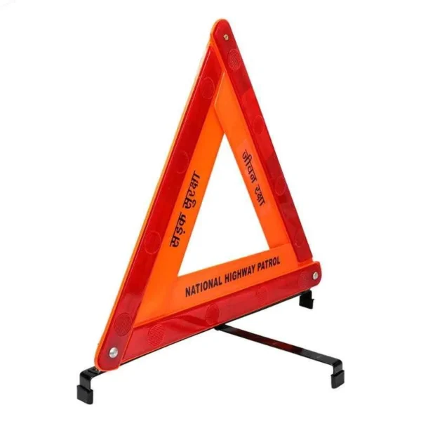 Safies Road Safety Reflective Warning Triangle with Double Stand |