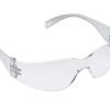 Safety Glasses with Clear White Type Anti Fog Scratch Resistant Wrap-Around Lenses and No-Slip Grips, UV Protection. Adjustable, White Frames- Pack of 5
