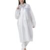RainTop Poncho Hooded Coat One Size Suit for Men and Women with Adjustable Hood, Polyester Standard Length Unisex Lightweight Long Coat and Reusable& Packable,AZ30 White Free Size