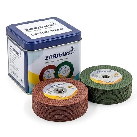 Zordar 4 Inch Cutting Wheel for Metal and Stainless Steel, Pack of 50