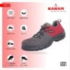 Karam Flytex FS213 Safety Shoes for Men | Sporty Design, Lightweight with Single Density | Antistatic, Antislip, Oil & Heat Resistant with Fiber Toe | Grey & Red