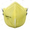 VENUS V-44+ FFP1S Unisex Anti Pollution with Head Loop fitting, Fold Flat Face Mask Yellow ISI Approved, Protection Sub-Micron Particles, Fine Dust, Micro Fine Filters & Skin Comfort Layer