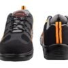 KARAM Flytex FS210 Safety Shoes for Men | Sporty Design, Lightweight with Single Density | Antistatic, Antislip, Oil & Heat Resistant with Fiber Toe | Grey & Orange |