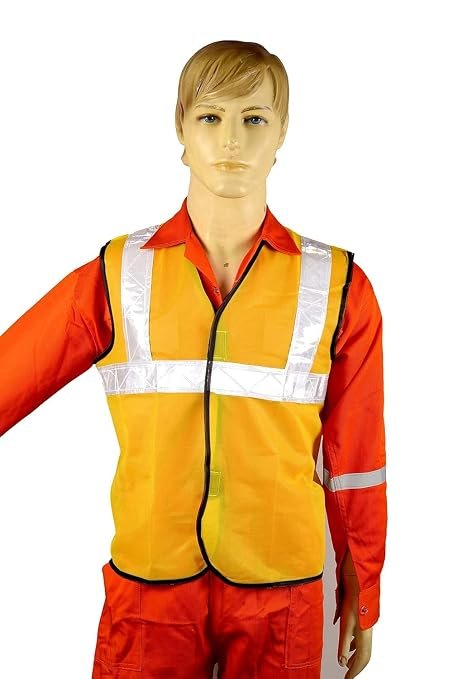 High Visibility Reflector Safety Jacket Yellow for Workers, Police and Other Services Lightweight Reflective Workwear Jacket (Pack of 2)