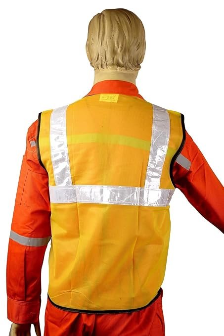 High Visibility Reflector Safety Jacket Yellow for Workers, Police and Other Services Lightweight Reflective Workwear Jacket (Pack of 2)