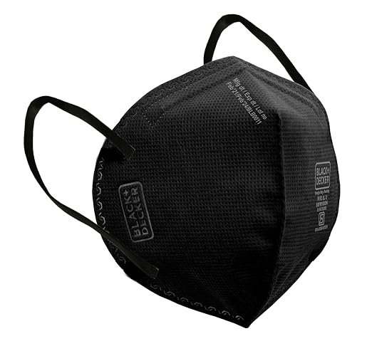 BLACK+DECKER ISI FFP2 Pollution Resistant Face Mask with Ear Loops, BXFM1002IN