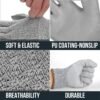 52 Level-5 Cut Resistant Gloves Coated Safety Gloves for Men & Women Industrial & Gardening Gloves Vegetable Cutting & Kitchen Hand Gloves Protective Work Gloves