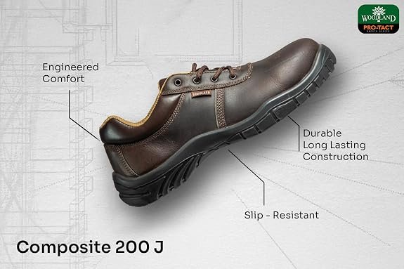 53 Woodland Men Leather Safety Shoes |