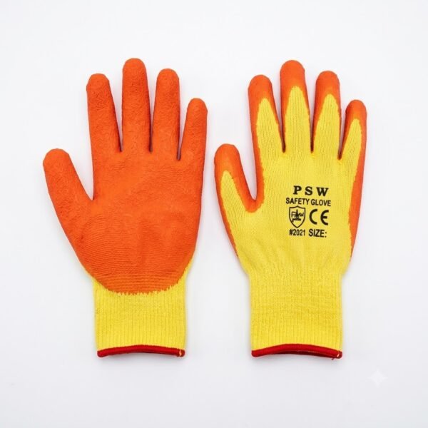 Nitrile Yellow And Orange PSW 4121 Cut Resistant Safety Hand Gloves, For Construction, Size: Free Size |