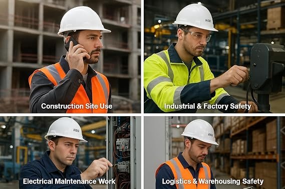 SAFEDOT Safety Helmet for Construction & Industrial Use, Hard Hat with Adjustable Ratchet Fit (1)