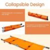 Foldable Two Fold Stretcher Aluminium for Medical Emergency with Patient Holding Strap With Carry Bag Made In India (STRETCHER ORANGE COLOR)