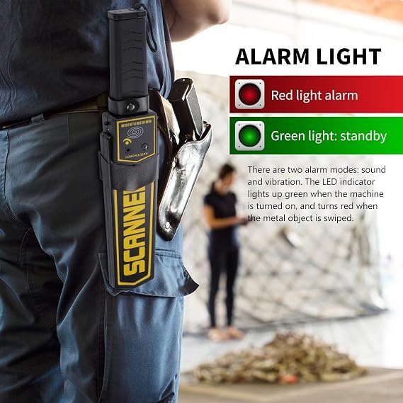 NATOTINORCH Handheld Metal Detector Wand,High-Sensitivity Security Detector Wand, for Security Inspection, Detection of Various Electronic Products, Metal Products, Weapons, Knives Scanner