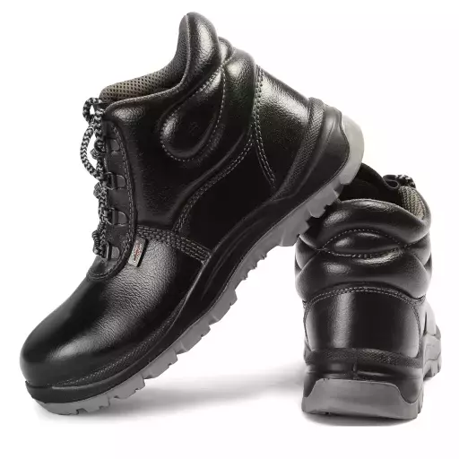 54 Allen Cooper AC 1008 Antistatic Steel Toe Black & Grey Work Safety Shoes
