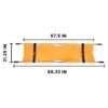 Foldable Two Fold Stretcher Aluminium for Medical Emergency with Patient Holding Strap With Carry Bag Made In India (STRETCHER ORANGE COLOR)