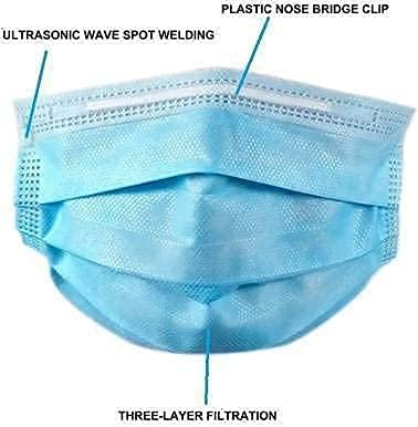 57 Disposable Surgical 3PLY Face Mask with Earloops Pack Of 50)