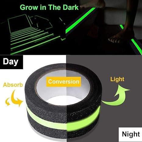 Anti Skid Tape Glow In The Dark (18 Meter), Multicolor |