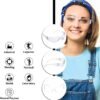 Safety Glasses with Clear White Type Anti Fog Scratch Resistant Wrap-Around Lenses and No-Slip Grips, UV Protection. Adjustable, White Frames- Pack of 5