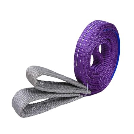 Polyester Webbing Sling (Pack of 1) | Purple Lifting Belt for Material Handling Warehouses Logistics & Crane Lifting (1 Ton 2 Mtr)