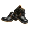 Hillson Workout Synthetic Leather High Ankle Metal Toe Black Work Safety Shoes