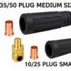 35-50 MM SQ 300 AMP MALE CABLE JOINT QUICK CONNETOR FOR ARC MIG TIG WELDING MACHINES | (pack of 2)