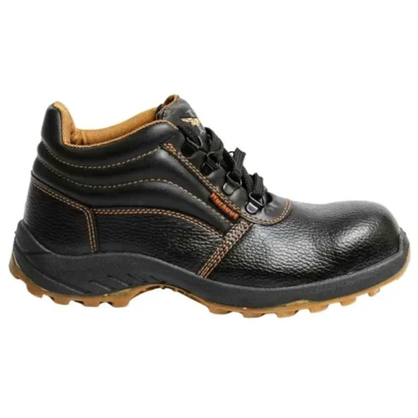 Hillson Workout Synthetic Leather High Ankle Metal Toe Black Work Safety Shoes