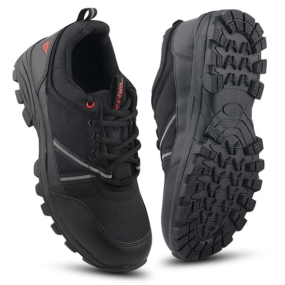 FUEL Wings Safety Shoes for Men with Industrial Steel Toe, Light Weight Construction Shoes, Anti Penetration, Non-Slip Lace Up Comfortable Footwear |