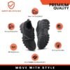 FUEL Wings Safety Shoes for Men with Industrial Steel Toe, Light Weight Construction Shoes, Anti Penetration, Non-Slip Lace Up Comfortable Footwear |