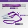 Polyester Webbing Sling (Pack of 1) | Purple Lifting Belt for Material Handling Warehouses Logistics & Crane Lifting (1 Ton 2 Mtr)