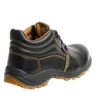 Hillson Workout Synthetic Leather High Ankle Metal Toe Black Work Safety Shoes