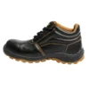 Hillson Workout Synthetic Leather High Ankle Metal Toe Black Work Safety Shoes