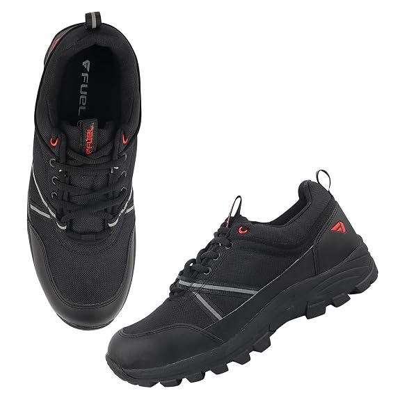 FUEL Wings Safety Shoes for Men with Industrial Steel Toe, Light Weight Construction Shoes, Anti Penetration, Non-Slip Lace Up Comfortable Footwear |
