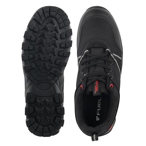 FUEL Wings Safety Shoes for Men with Industrial Steel Toe, Light Weight Construction Shoes, Anti Penetration, Non-Slip Lace Up Comfortable Footwear |