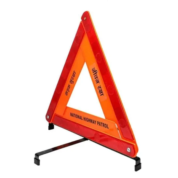 Safies Road Safety Reflective Warning Triangle with Double Stand |