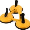 Triple CLAW Glass Suction Cups to Lift Large Glass - Triple Suction Cup Handle, Glass Suction Cups for Moving Glass, Marble, Ceramic Tiles, Household Appliances, Mirrors, etc.
