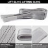 Polyester Webbing Sling (Pack of 1) | Grey Lifting Belt for Material Handling Warehouses Logistics & Crane Lifting (4 Ton 8 Mtr)