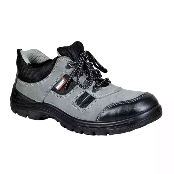 Everest Steel Toe Low Ankle Grey Grain Leather Safety Shoes |