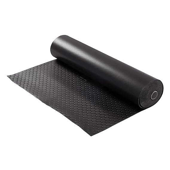 Electrical Insulation Rubber Mat 33KV – Anti Skid Shock Proof ISI Certified Safety Mat, 3mm Thickness, Black, 1 x 1 Meter